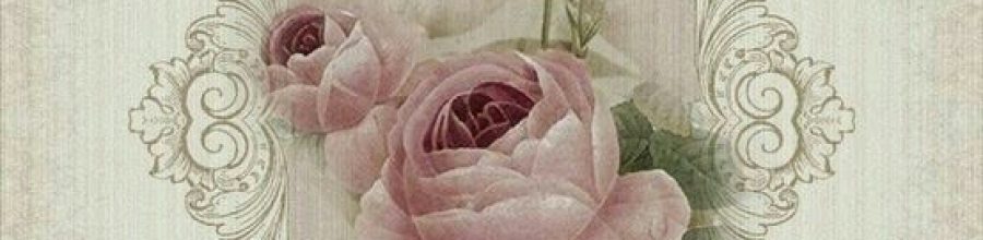 Bloempot recht rozenprint S